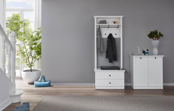 Rootz garderobeskab med kommode - Skabe - Hvid - 177 x 196 x 41 cm