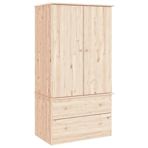 vidaXL klædeskab ALTA 90x55x170 cm massivt fyrretræ