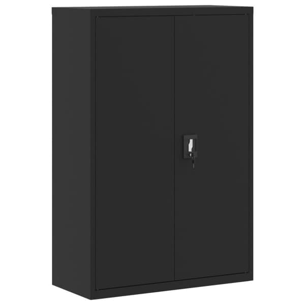 vidaXL Arkistokaappi musta 90x40x180 cm teräs