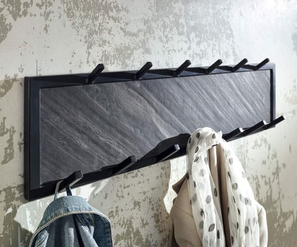 Rootz penkki seinävaatekaappilla musta mango massiivipuinen kenkäpenkki 110 cm - Designvaatekaappisarja teollisuuskäytävälle - Vaatehuoneen penkki säi