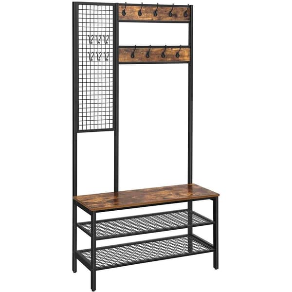 Rootz Garderobestativ med knagerække - Skostativ - Industriel - 97,7 x 40 x 185 cm