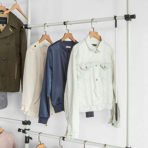 Rootz Justerbar Garderobe Organizer Tøj Hylde System-Hængeskinne-Teleskopisk opbevaringsreol