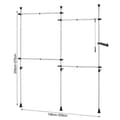 Miniatyrbillede 6 af 8: Rootz Justerbar Garderobe Organizer Tøj Hylde System-Hængeskinne-Teleskopisk opbevaringsreol
