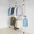 Miniatyrbillede 7 af 8: Rootz Justerbar Garderobe Organizer Tøj Hylde System-Hængeskinne-Teleskopisk opbevaringsreol