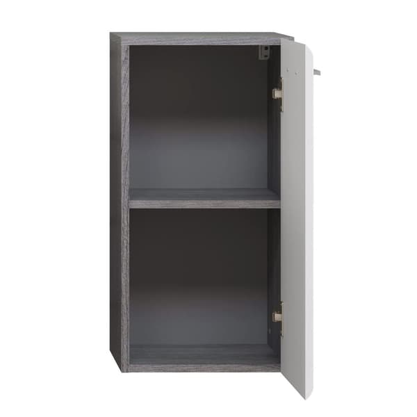 Rootz Bathroom Chest - Storage Cabinet - Vanity Unit - Drawer Stand - Bathroom Organizer - Wooden Furniture - Smoke Silver/White High Gloss - 35x68x34
