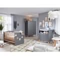 Miniatyrbillede 4 af 9: Rootz Baby Room Wardrobe - Cabinet - Closet - Storage - Armoire - Cupboard - Dresser - Grey - 130 x 190 x 60 cm