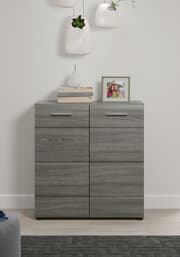 Rootz Dresser - Cabinet - Storage Unit - Chest - Drawer Stand - Organizer - Grey, Smoke Silver, Graphite - 80 x 86 x 35 cm
