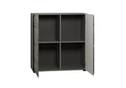 Rootz Dresser - Cabinet - Storage Unit - Chest - Drawer Stand - Organizer - Grey, Smoke Silver, Graphite - 80 x 86 x 35 cm