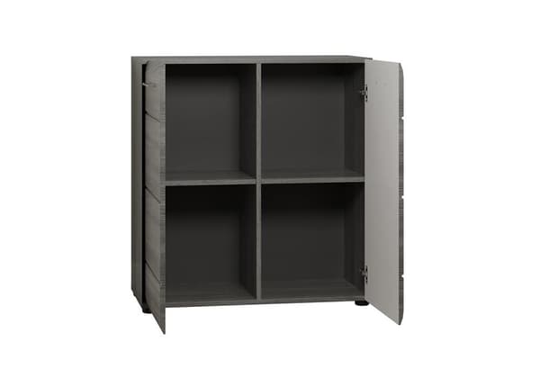 Rootz Dresser - Cabinet - Storage Unit - Chest - Drawer Stand - Organizer - Grey, Smoke Silver, Graphite - 80 x 86 x 35 cm