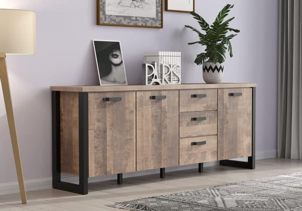 Rootz Premium Sideboard - Stylish Furniture Piece for Home Decor - Stylish Buffet - Chic Cupboard - Modern Credenza - Trendy Cabinet - Contemporary Sh