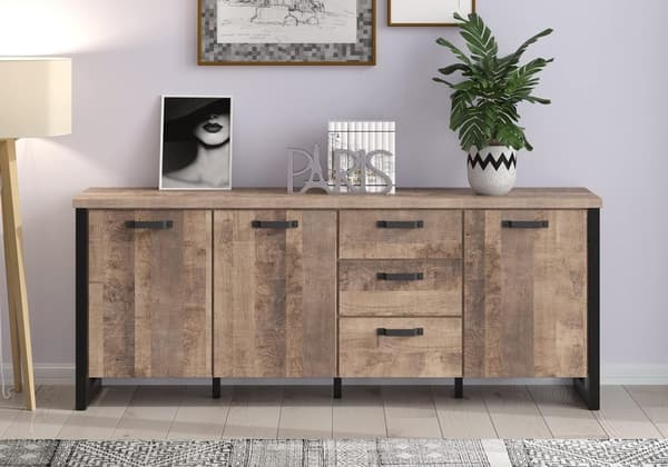 Rootz Premium Sideboard - Stylish Furniture Piece for Home Decor - Stylish Buffet - Chic Cupboard - Modern Credenza - Trendy Cabinet - Contemporary Sh