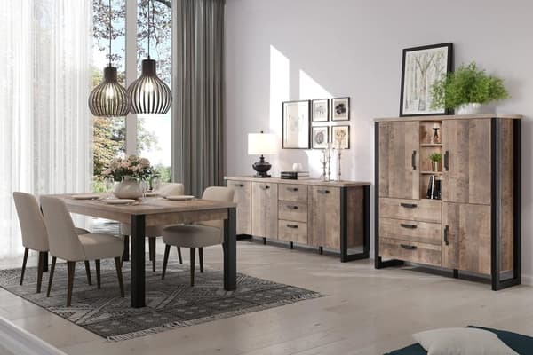 Rootz Premium Sideboard - Stylish Furniture Piece for Home Decor - Stylish Buffet - Chic Cupboard - Modern Credenza - Trendy Cabinet - Contemporary Sh