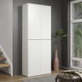 Miniatyrbild 3 av 11: Rootz Multi-purpose Wardrobe - Storage Cabinet - Clothes Organizer - Modern Closet - Spacious Cupboard - Household Unit - White - 74 x 191 x 34 cm