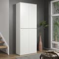 Miniatyrbild 6 av 11: Rootz Multi-purpose Wardrobe - Storage Cabinet - Clothes Organizer - Modern Closet - Spacious Cupboard - Household Unit - White - 74 x 191 x 34 cm