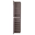 Miniatyrbillede 3 af 7: Rootz Mirror Wardrobe - Storage Closet - Reflective Cabinet - Mirror Cabinet - Shelving Unit - Storage Unit - Organizer - White Melamine - 37 x 191 x