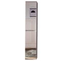 Miniatyrbillede 2 af 7: Rootz Mirror Wardrobe - Storage Closet - Reflective Cabinet - Mirror Cabinet - Shelving Unit - Storage Unit - Organizer - White Melamine - 37 x 191 x
