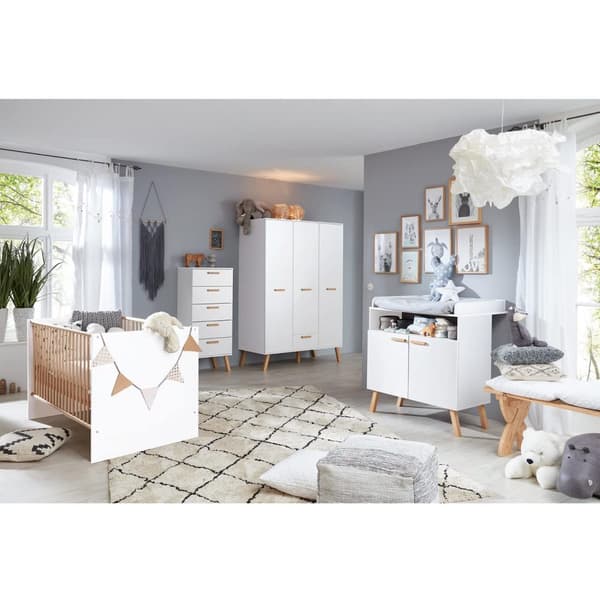 Rootz Modern Wardrobe - Closet - Storage Cabinet - Clothes Organizer - Dresser - Cupboard - Armoire - White - 130 x 190 x 60 cm
