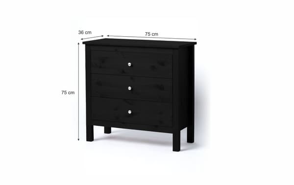 Vesa kommod (Black) 75x37x75