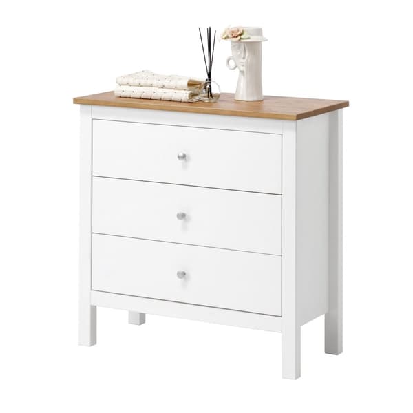 Vesa kommode (Hvid/Brun) 75x37x75