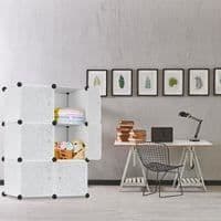 Sovrumsskåp - LZQ - 8 Kub - Hållbar Plast - 105 x 70 x 35 cm - Vit