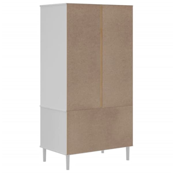 vidaXL Garderob SENJA rottinglook vit 90x55x175 cm massiv furu