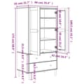 Miniatyrbild 11 av 11: vidaXL Garderob SENJA rottinglook vit 90x55x175 cm massiv furu