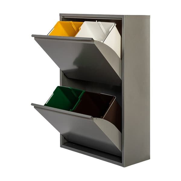 Oem Kierrätysmetallikaappi 77013 4 Laatikot Harmaa