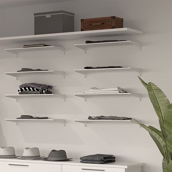 Emuca Wall Fixing Plates And Supports For Jagmet Shelf