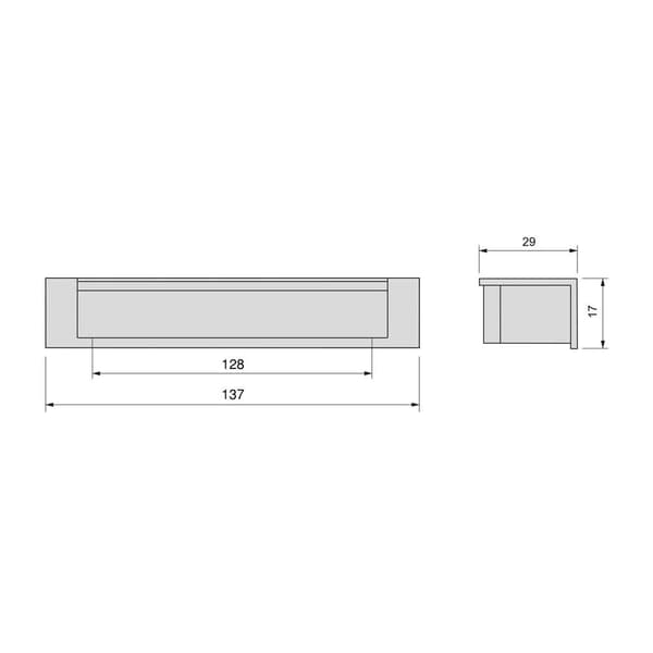 Emuca Møbelhåndtag Modena 137 Mm 10 Enheder Transparent