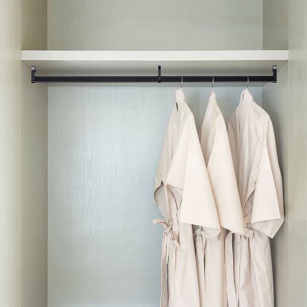 Emuca Cabinet Bar Kit Silk Hopeinen