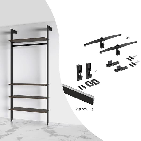 Emuca Zero Of Supports For Wood Shelves And Hanging Bar