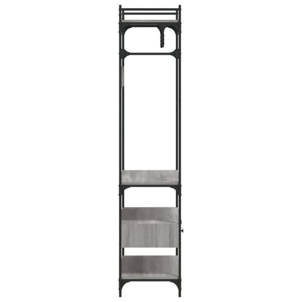 vidaXL klædeskab 89x39x184,5 cm skuffer konstrueret træ grå sonoma-eg
