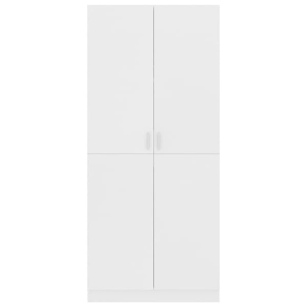 Vaatekaappi valkoinen 80x52x180 cm tekninen puu