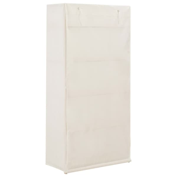 Garderob 79x40x170 cm vit tyg