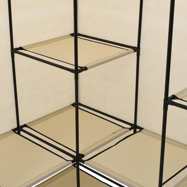 hjørneklædeskab 130x87x169 cm cremefarvet