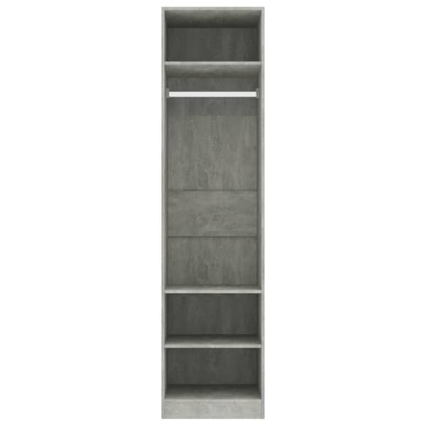 Garderob betonggrå 50x50x200 cm konstruerat trä