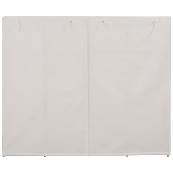 Vaatekaappi valkoinen 200x40x170 cm kangas