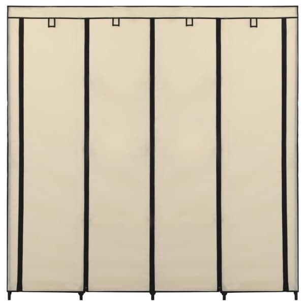 Vaatekaappi 4 lokerolla kerma 175x45x170 cm