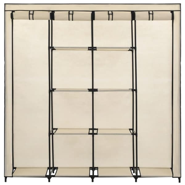 Vaatekaappi 4 lokerolla kerma 175x45x170 cm