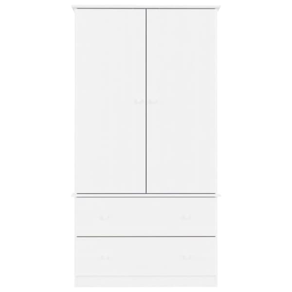 Klädskåp ALTA vit 90x55x170 cm massiv furu
