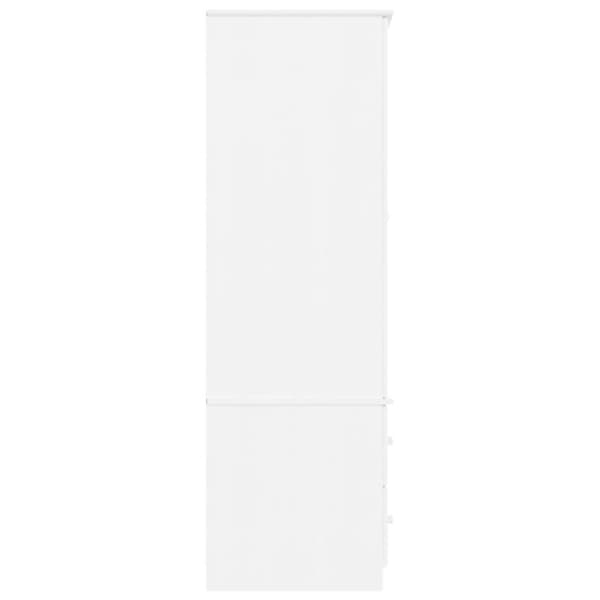 Klädskåp ALTA vit 90x55x170 cm massiv furu