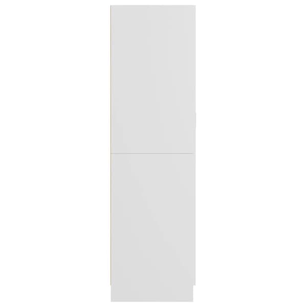 klædeskab 82,5x51,5x180 cm konstrueret træ hvid