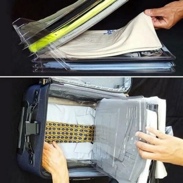MAVURA T-Shirt Organizer - MÅNGFALD - Set med 10 - Transparent - Hållbar och återvinningsbar