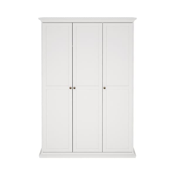 Venedig garderobeskap 3-dørs bredde 138 cm, høyde 200 cm hvit.