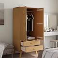 Miniatyrbillede 3 af 11: vidaXL klædeskab OLDEN 76,5x53x172 cm massivt fyrretræ brun