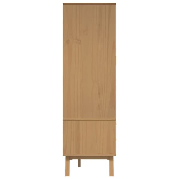 vidaXL Garderobe OLDEN grå og brun 76,5x53x172 cm heltre furu