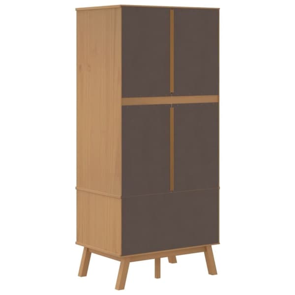 vidaXL Garderobe OLDEN grå og brun 76,5x53x172 cm heltre furu