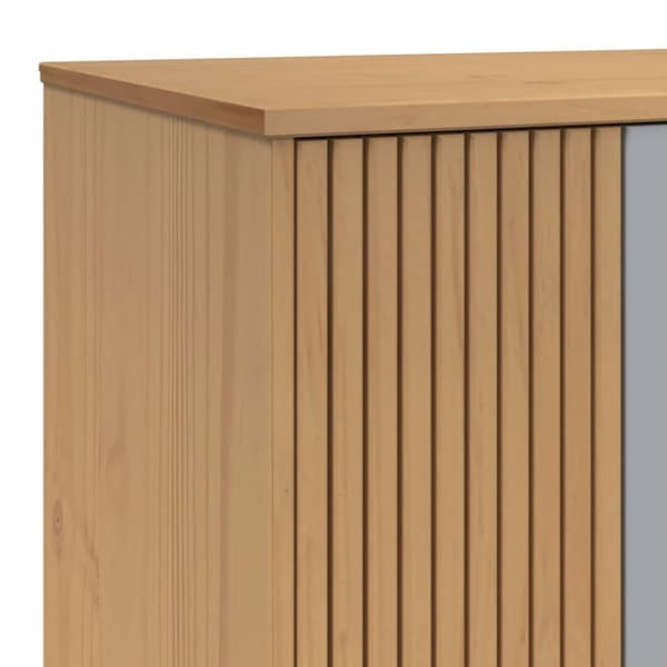 vidaXL Garderobe OLDEN grå og brun 76,5x53x172 cm heltre furu