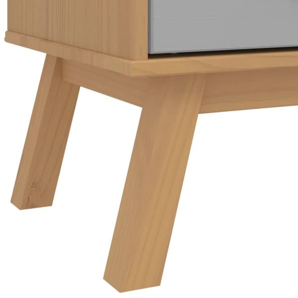 vidaXL Garderobe OLDEN grå og brun 76,5x53x172 cm heltre furu