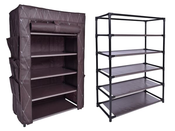 Vitto tekstil skoskab - brun
